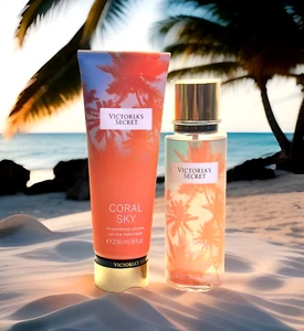 Victoria's Secret CORAL SKY Fragrance Mist & Lotion set of 2 NEW & VHTF - Picture 1 of 1