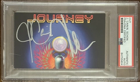 Journey Signed Picture Album PSA DNA COA Neil Schon Jonathan Cain Autographed Cover
