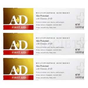 A+D First Aid Multipurpose Ointment Skin Protectant 1.5oz Lot of 3 - Picture 1 of 4