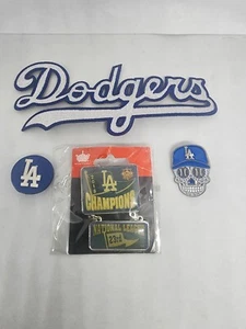 LOS ANGELES DODGERS Lot PATCH -pins And Croc Charm 4pcs Set - Picture 1 of 7