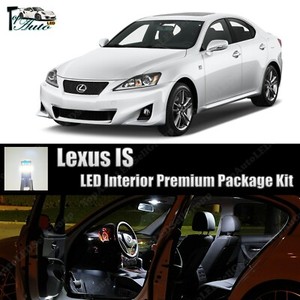 Xenon White LED Lights Interior Package Kit 2006 - 2012 2013 Lexus IS 350 250 !