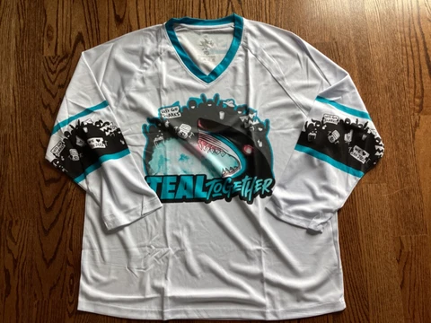 San Jose Sharks Teal Together Shirsey Shirt-XL: NEW/UNUSED Cover