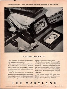 VINTAGE 1944 DIE MARYLAND VERSICHERUNG ZWEITER JAHRE DRUCK ANZEIGE - Bild 1 von 1