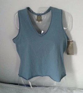 NWT LOTUS Women's L 14-16 Blue Sleeveless Cotton Spandex Shirt - Picture 1 of 6