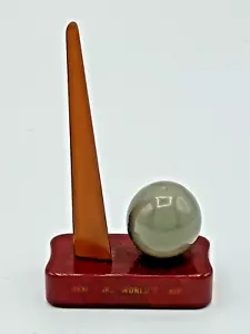 1939 New York Esposizione Mondiale Trylon & Perisphere Bachelite Souvenir 3,25" - Foto 1 di 4