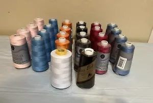 Surelock Overlock Thread 3,000yd ea Lot of 26, 8 Different Colors - Picture 1 of 4