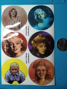Vintage Marilyn Monroe Blatt mit 6 Aufklebern - verpackt Co. Chi, IL 1983 - Nachlass - Bild 1 von 9
