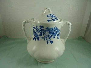 Antique Spode Severn Blue Italian Covered Canister 7" - Picture 1 of 18