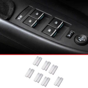 Chrome Window Lift Panel Switch Button Cover Trim 7pc For Cadillac SRX 2010-2016 - Picture 1 of 9