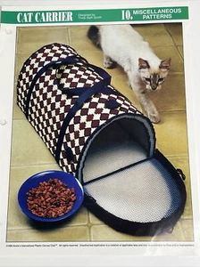 Annie's Attic Cat Carrier Plastic Canvas Pattern Page - Picture 1 of 4