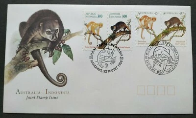 1996 Australia Indonesia Joint Issue Animals Stamps FDC (2 Countries Cachets) - Image 1 of 2