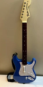 Nintendo Wii Rock Band 3 Fender Stratocaster Blue Guitar 96561 - Picture 1 of 7