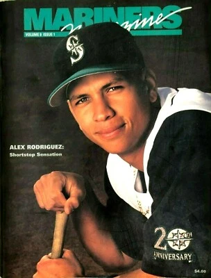 Seattle Mariners 20 Aniversario revista y cuadro de mando 1997, Alex Rodríguez Foto 1 de 4