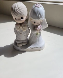 1979 Precious Moments The Lord Bless You and Keep You Braut & Bräutigam Hochzeit - Bild 1 von 4