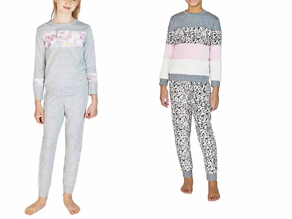 Conjunto de 2 piezas para dormir para niñas jóvenes jogger y camisa suave manga larga talla XS (5-6) Foto 1 de 1