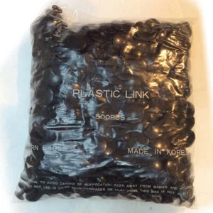 Lot of Black Plastic Cuff Links, 500 Pieces - Picture 1 of 3