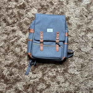 Ronyes Unisex College Backpack Gray Men Women - Picture 1 of 6