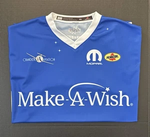 Tommy Johnson Jr NHRA Racing Make A Wish Team Shirt Größe XL Farbe Blau Retired - Bild 1 von 8