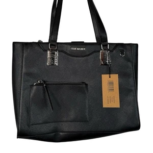 Steve Madden elegante schwarze Beuteltasche UVP 108 $ neu mit Etikett - Bild 1 von 7