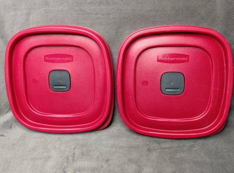 2 tapas de repuesto Rubbermaid ventiladas Easy Find 6,5" verde azulado cuadrado 7D85 Foto 1 de 4