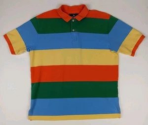 Camisa Polo American Living Rayas Bloques de Color Manga Corta Talla Grande Colorida  - Imagen 1 de 7