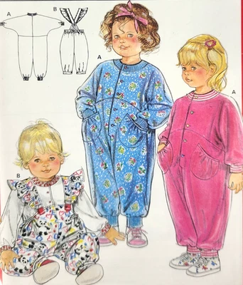 UC Burda 5464 Pattern Baby Toddler Romper Pajamas Sleeper Bibbed Overalls - Image 1 of 4