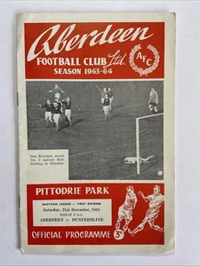 Aberdeen v Dunfermline Athletic; 21st December 1963 - Picture 1 of 3