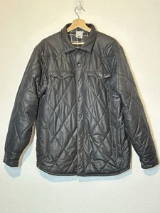 Merrell Reversible Jacket Mens Size L Nylon Full Zip Flannel Lined Outdoor Black - Picture 1 of 10