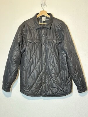 Merrell Reversible Jacket Mens Size L Nylon Full Zip Flannel Lined Outdoor Black - Image 1 of 4