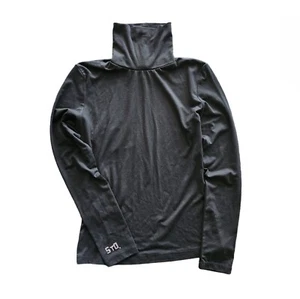 SAVE THE QUEEN Y2K Turtleneck XS Black Long Sleeve Top Studded Sleeve - Picture 1 of 8