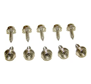Snap Screw Stud, 5/8" #10 Oversize, Stainless Steel Screw Stud, 10 Pcs. - Picture 1 of 2