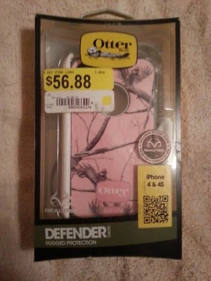 Genuine Otterbox Defender Apple iPhone 4 4S Case & Holster/Belt Clip Pink Camo - Image 1 of 3