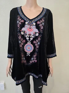 NWT Paparazzi Size XL V Neck Embroidered Long Sleeve Sweater Top Boho Western - Picture 1 of 11
