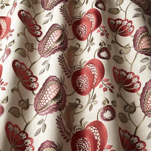 5.5m iLiv Figs & Strawberry Ruby Embroidered Fabric Curtain Upholstery Cushion - Picture 1 of 11