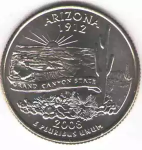 US. 2008-D. AZ. Arizona Statehood (1912) Quarter. Uncirculated.  - Picture 1 of 2