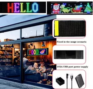 App +Remote, RGB Color LED Soft Screen for Shop Cafe Window Bus Truck Windshield - Picture 1 of 26
