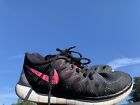 Nike Free 5.0 Running Shoes Athletic Sneakers Diva Black & Hot Pink 8.5 ??Sj8m4