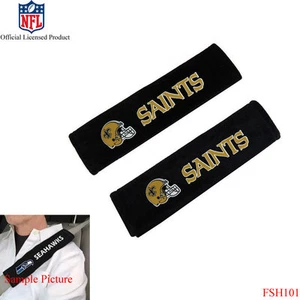 New NFL  New Orleans Saints Car Truck Suv Van Seat Belt Shoulder Pads Covers - Picture 1 of 1