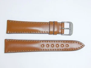 RIOS1931 Shell Cordovan Leather Watch Band Strap 19 mm Honey, Tan "Chicago" - Picture 1 of 3