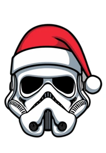 Star Wars Stormtrooper Santa Hat Vinyl Sticker/Decal 03 - Picture 1 of 1