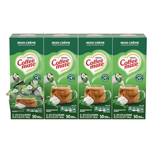 Coffee Creamer, Irish Creme, Liquid Creamer Singles, Non Dairy, No Refrigeration - Picture 1 of 11