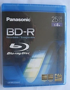 Panasonic LM-BRU25MAE 25GB Write Once Blu-rayMedia 1-6xSpeed Video - Picture 1 of 5