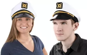 Skipper Yachtmütze weißgold schwarz - Bild 1 von 2