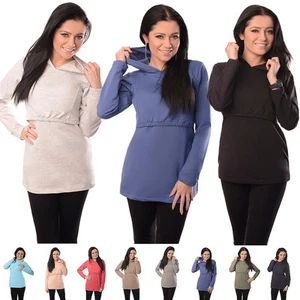 Nueva Sudadera con Capucha Discreta Suave Enfermería Lactancia Top Talla 8 10 12 14 16 18 - 9051 - Imagen 1 de 28