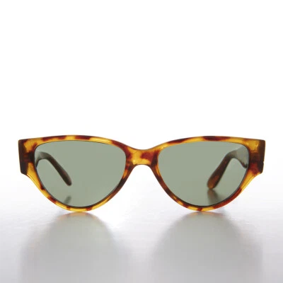 Tortoise Beatnik Vintage Cat Eye Sunglass Green Lens - Nolita - Image 1 of 3
