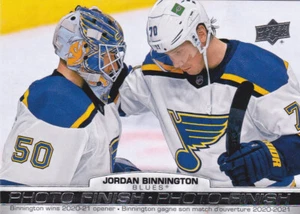 21/22 TIM HORTONS..JORDAN BINNINGTON..PHOTO FINISH..BLUES..FREE COMBINED SHIP - Picture 1 of 1