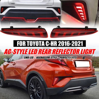 LED Reflector Rear Bumper Tail Light Brake Lamp DG for Toyota C-HR CHR 2016-2022 - Image 1 of 4