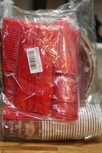 Disposable Maroon Graduation Set - Cups, Plates, Napkins, Silverware, & Banner - Picture 1 of 1