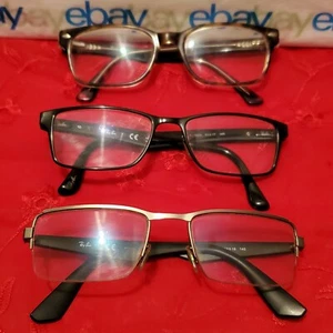 Ray Ban RB6331 2620 Gray Metal Black Eyeglasses Frame Only 52¤19 140 Rx Unknown - Picture 1 of 24