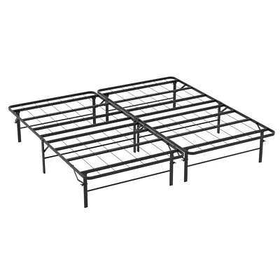 Metal Bed Frame  Foldable Metal Platform Mattress Foundation 1000lbs  Steel Slat - Image 1 of 4